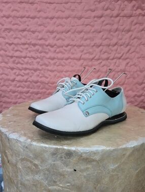 Dr Scholl'sTwo-Tone White and Light Blue Oxford Shoes